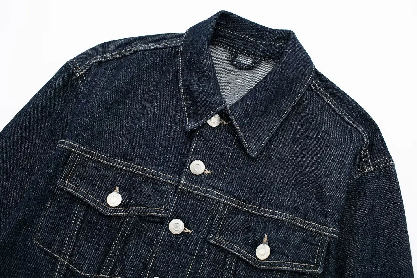 Women’s Denim Jacket & Wide-Leg Jeans Set – High Street Style