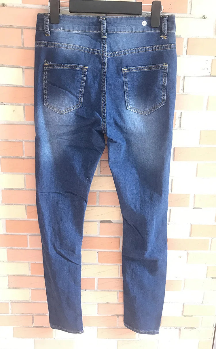 Women’s High Waist Ripped Skinny Jeans – 2025 Designer Denim