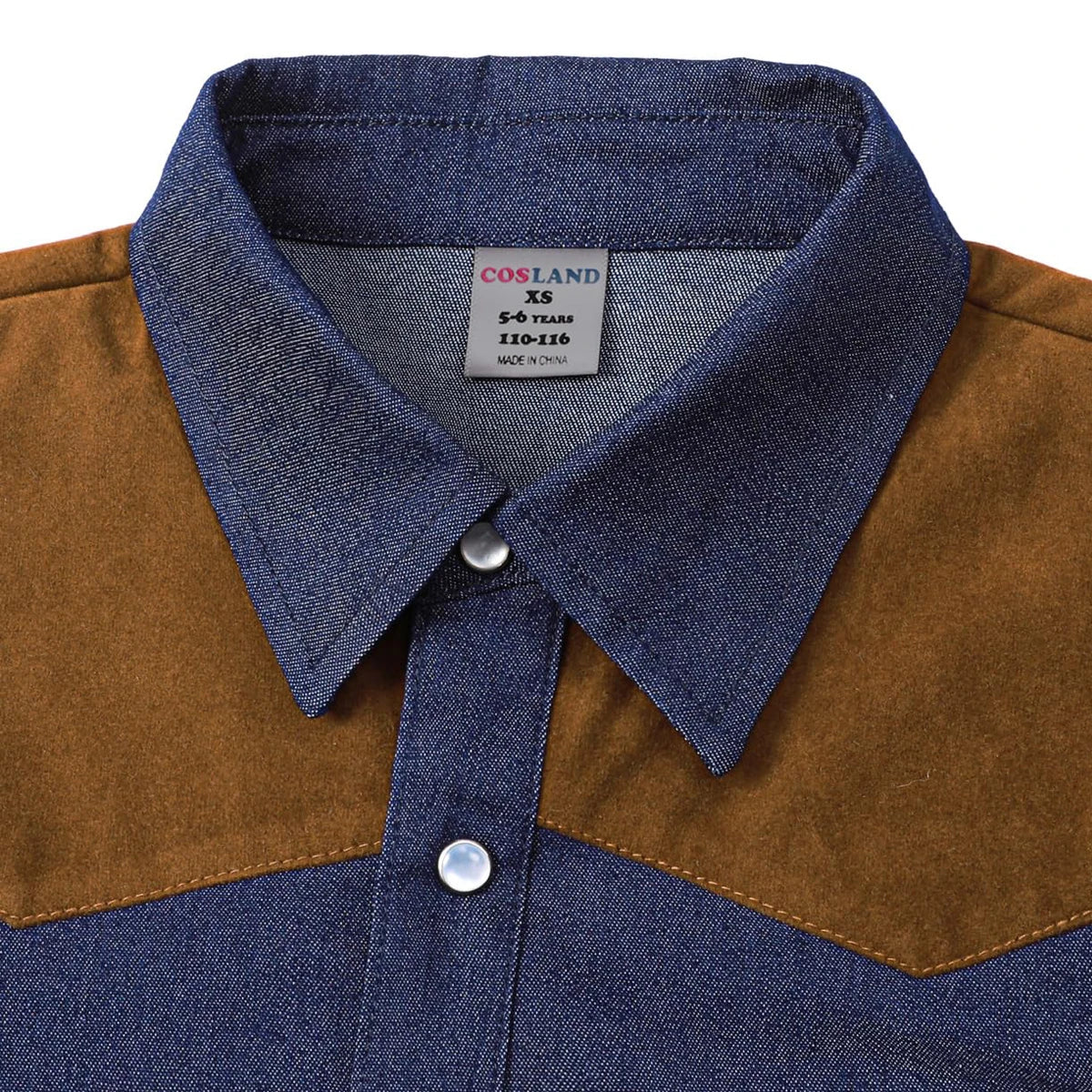 Boys Vintage Denim Cowboy Shirt β Pearl Snap Western Top