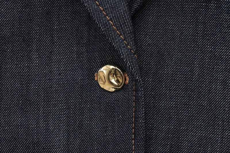 Women’s Denim Blazer – Fitted Office Jacket