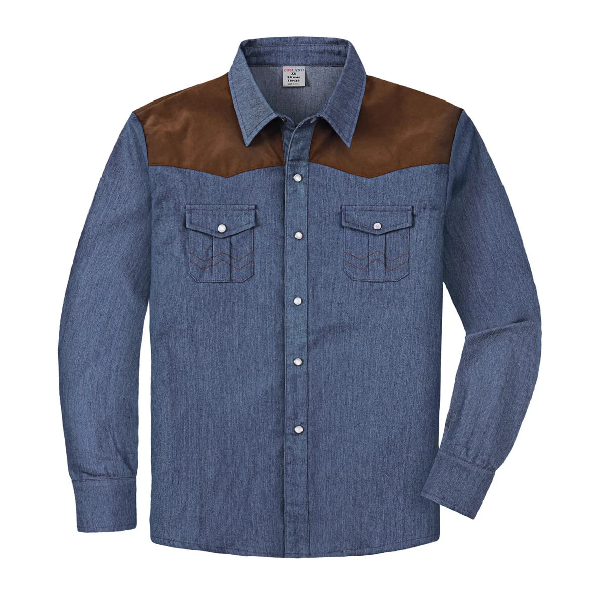 Boys Vintage Denim Cowboy Shirt β Pearl Snap Western Top