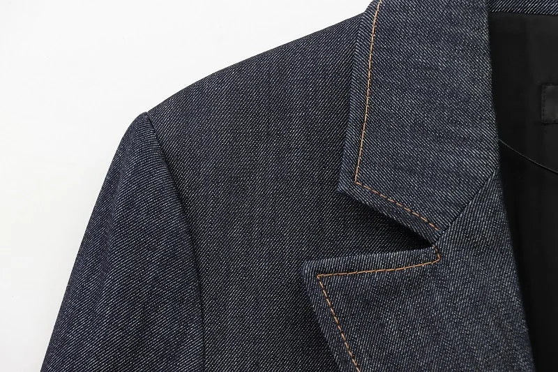 Women’s Denim Blazer – Fitted Office Jacket