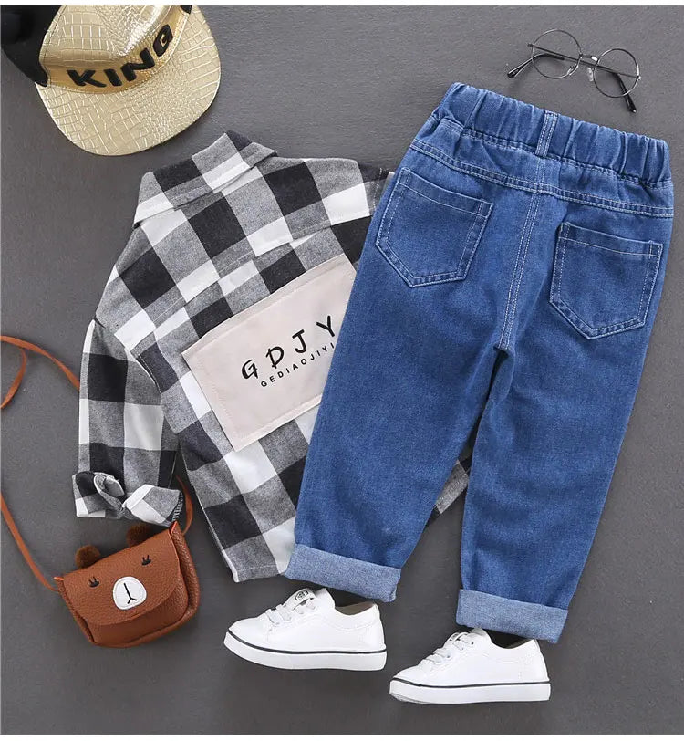 Boys Cotton Stretch Denim Jeans β Korean Style Ripped Pants