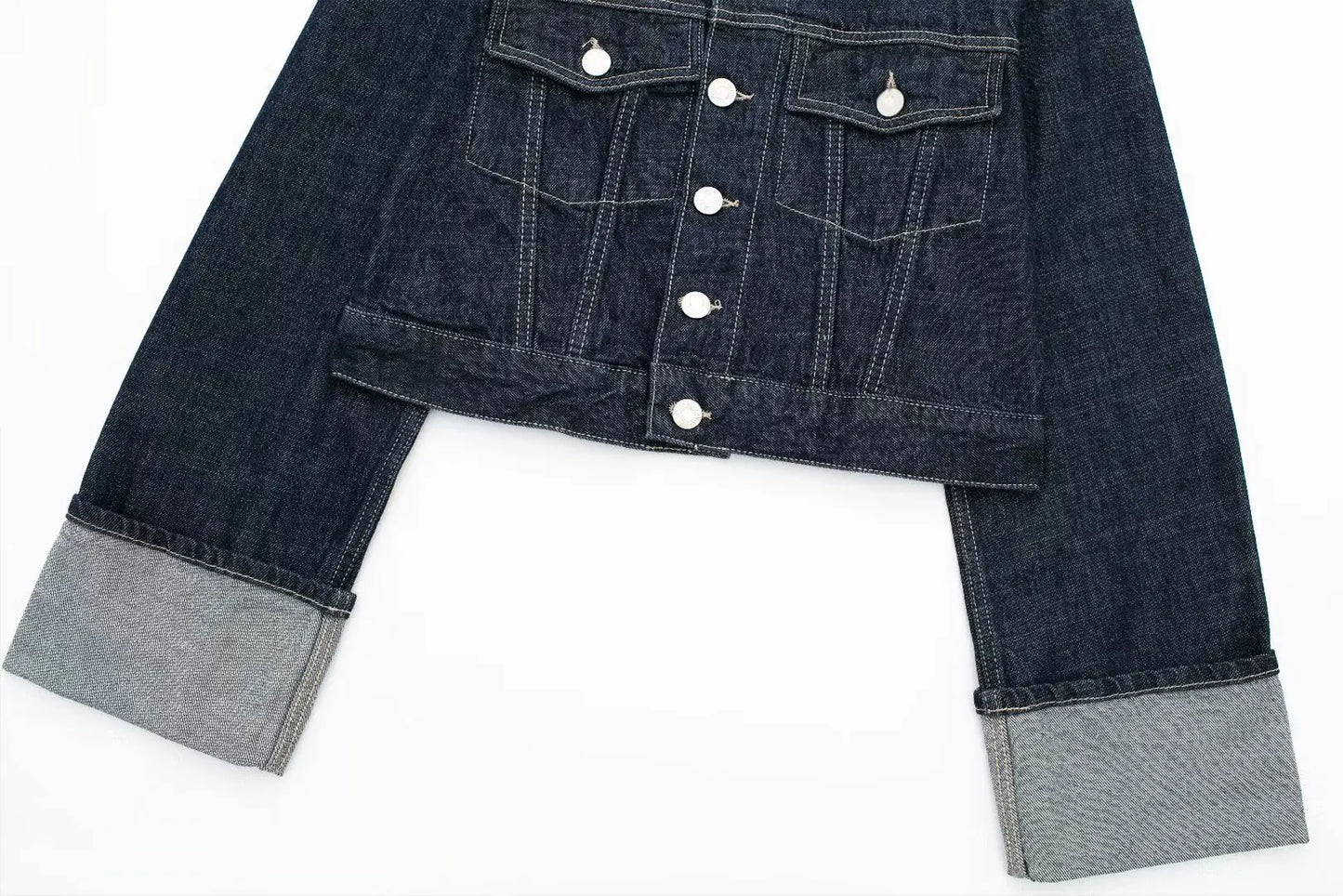 Women’s Denim Jacket & Wide-Leg Jeans Set – High Street Style