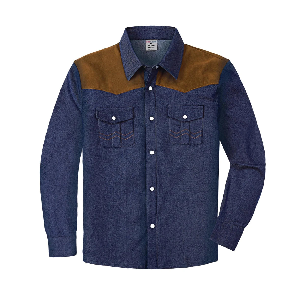 Boys Vintage Denim Cowboy Shirt β Pearl Snap Western Top