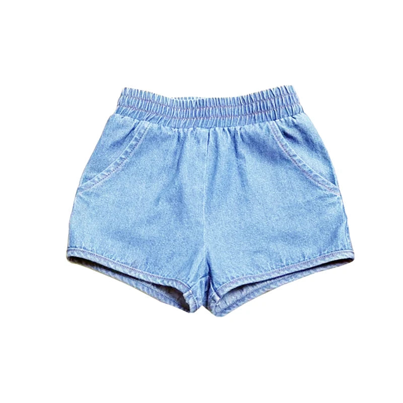 Kids Striped Denim-Style Tee – Casual Cotton Top (1–3Y)