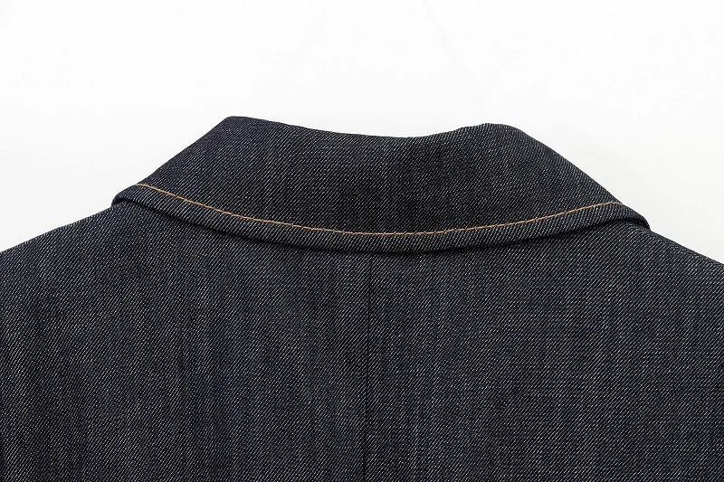 Women’s Denim Blazer – Fitted Office Jacket