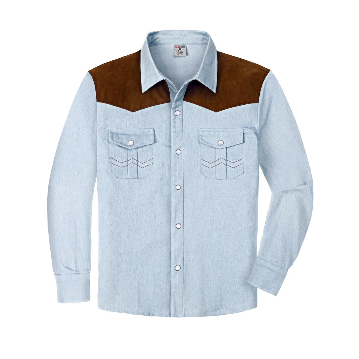 Boys Vintage Denim Cowboy Shirt β Pearl Snap Western Top