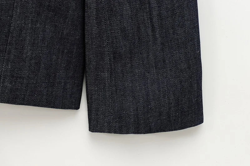Women’s Denim Blazer – Fitted Office Jacket