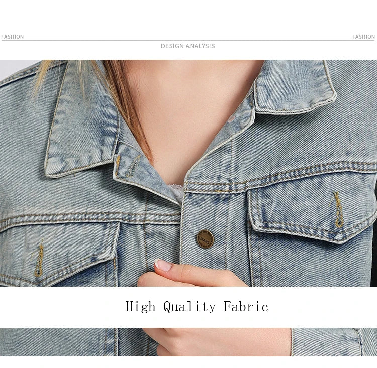 Womenโs Denim Shirt โ Embroidered Long Sleeve Top