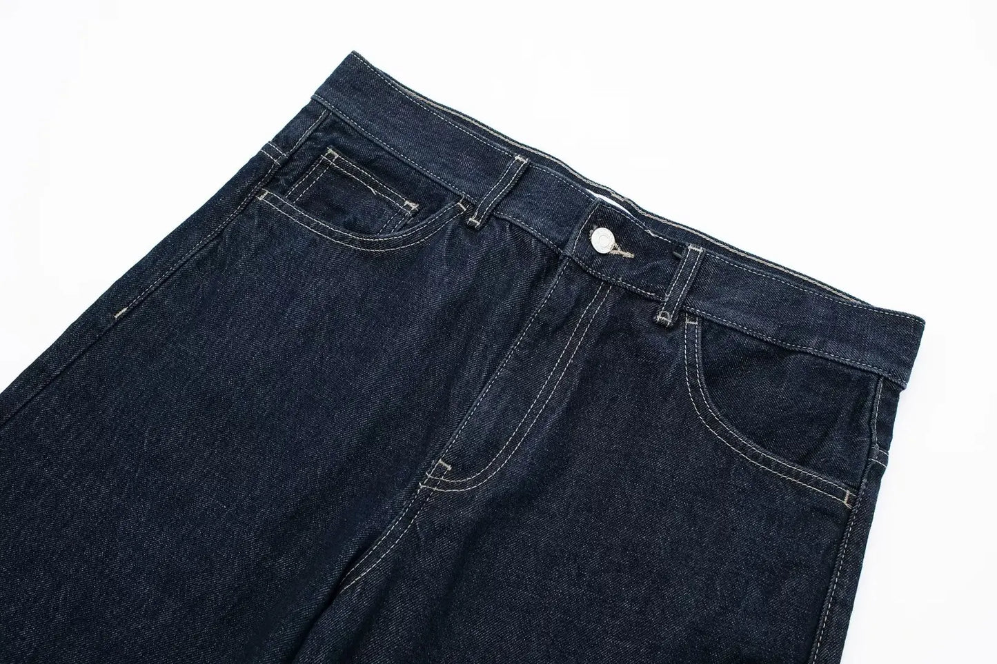 Women’s Denim Jacket & Wide-Leg Jeans Set – High Street Style
