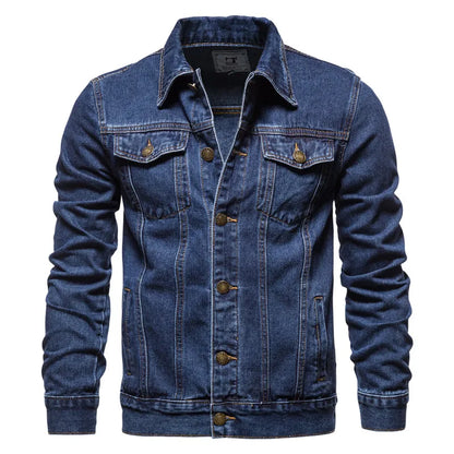 Denim Jacket Men Fashion Motorcycle Jeans Jacket