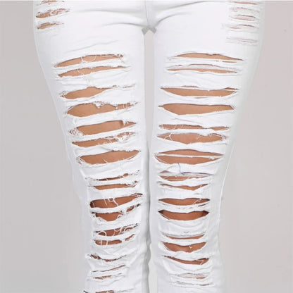 Women’s High Waist Ripped Skinny Jeans – 2025 Designer Denim