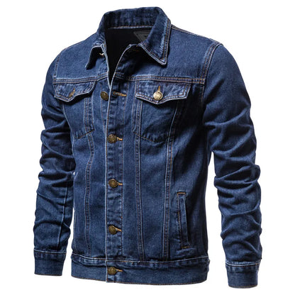 Denim Jacket Men Fashion Motorcycle Jeans Jacket