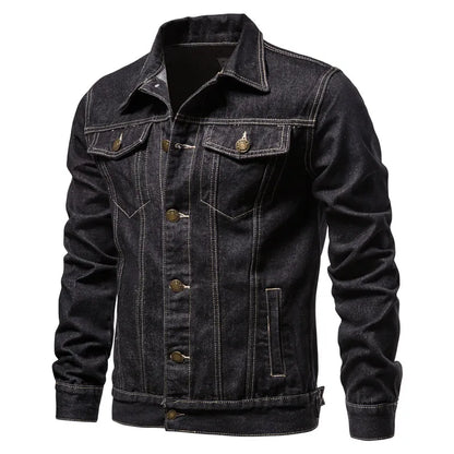 Denim Jacket Men Fashion Motorcycle Jeans Jacket