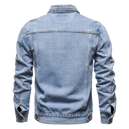 Denim Jacket Men Fashion Motorcycle Jeans Jacket
