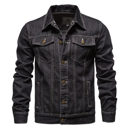 Denim Jacket Men Fashion Motorcycle Jeans Jacket