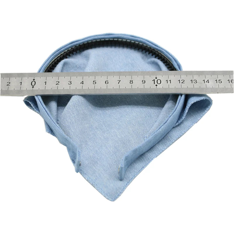 Girls & Women Linen Denim Bow Headband – Long Tail Hair Accessory