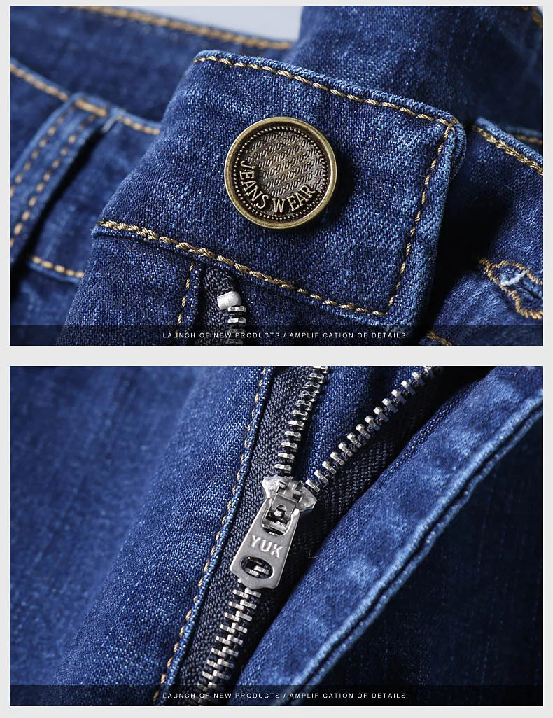 Men’s Slim Fit Stretch Denim Pants – Soft Casual & Business Trousers