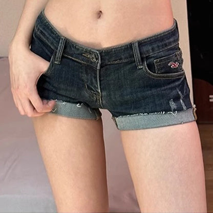 Women’s Summer Low Waist Denim Shorts Jeans