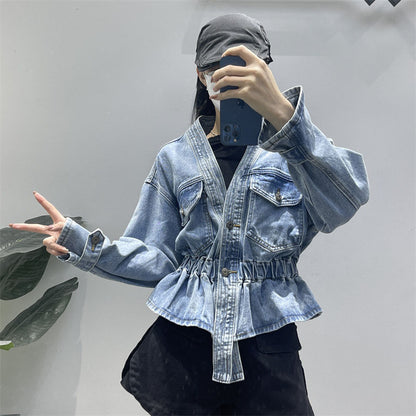 Women’s Slim Denim Jacket – Blue Jean Coat