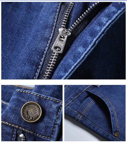 Men’s Slim Fit Stretch Denim Pants – Soft Casual & Business Trousers