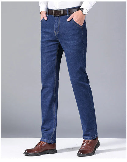 Men’s Slim Fit Stretch Denim Pants – Soft Casual & Business Trousers