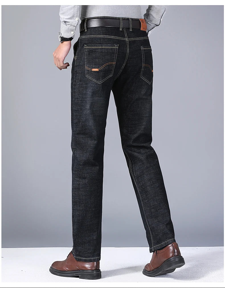 Men’s Slim Fit Stretch Denim Pants – Soft Casual & Business Trousers