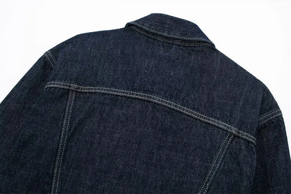 Women’s Denim Jacket & Wide-Leg Jeans Set – High Street Style