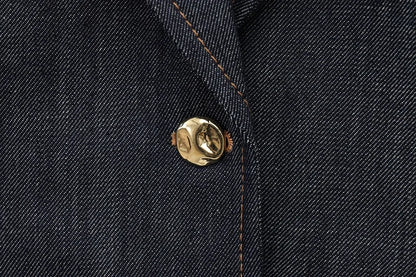 Women’s Denim Blazer – Fitted Office Jacket