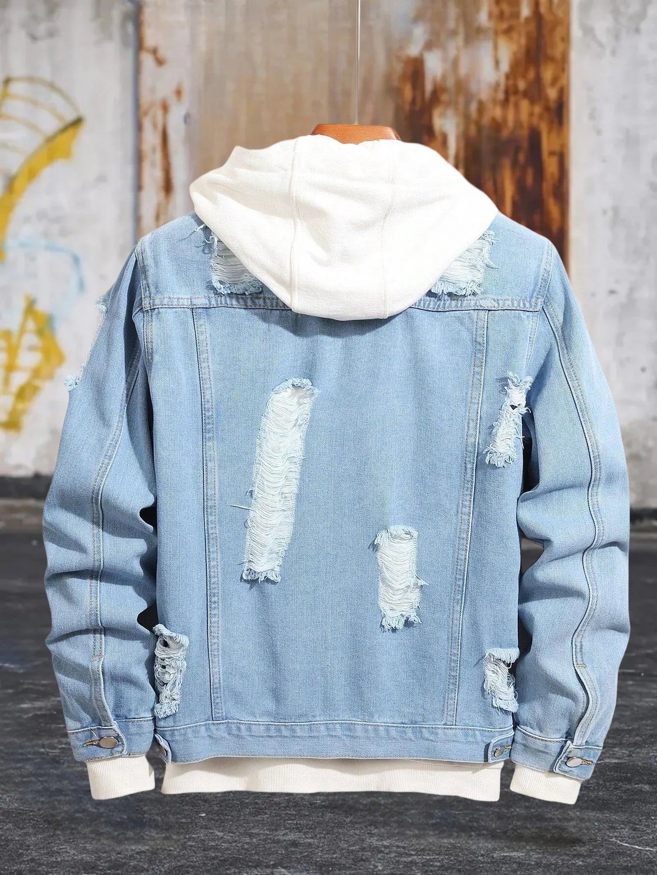 Distressed Flight Denim Jacket