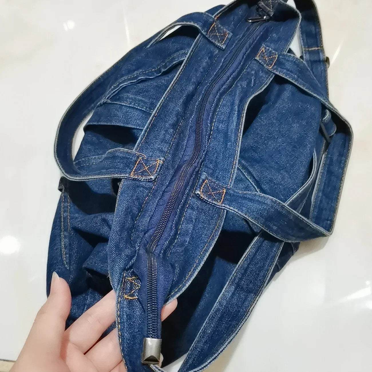 Women’s Denim Shoulder Bag – Casual Tote & Crossbody