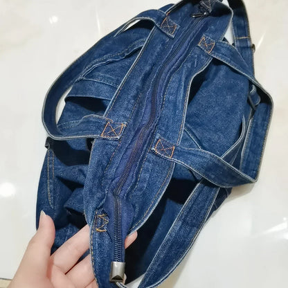 Women’s Denim Shoulder Bag – Casual Tote & Crossbody