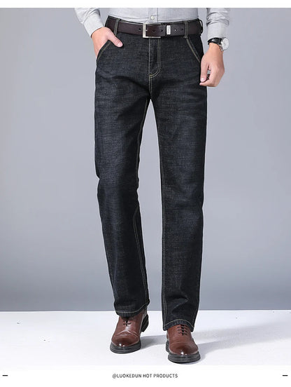 Men’s Slim Fit Stretch Denim Pants – Soft Casual & Business Trousers