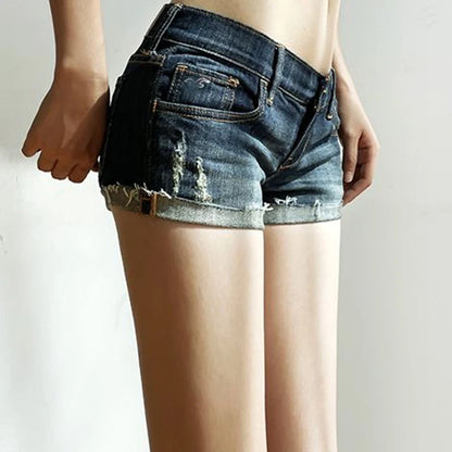 Women’s Summer Low Waist Denim Shorts Jeans