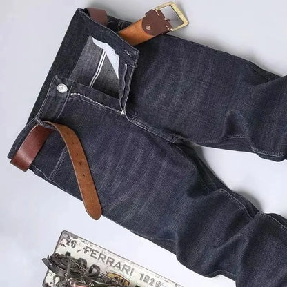 Men’s Classic Slim Jeans – Casual Stretch Denim Pants