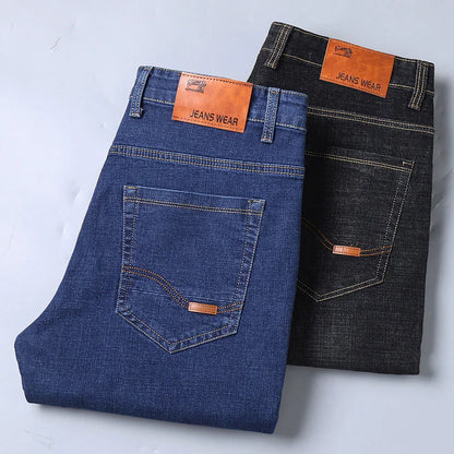 Men’s Slim Fit Stretch Denim Pants – Soft Casual & Business Trousers