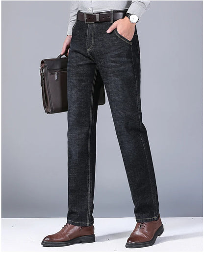 Men’s Classic Slim Jeans – Casual Stretch Denim Pants