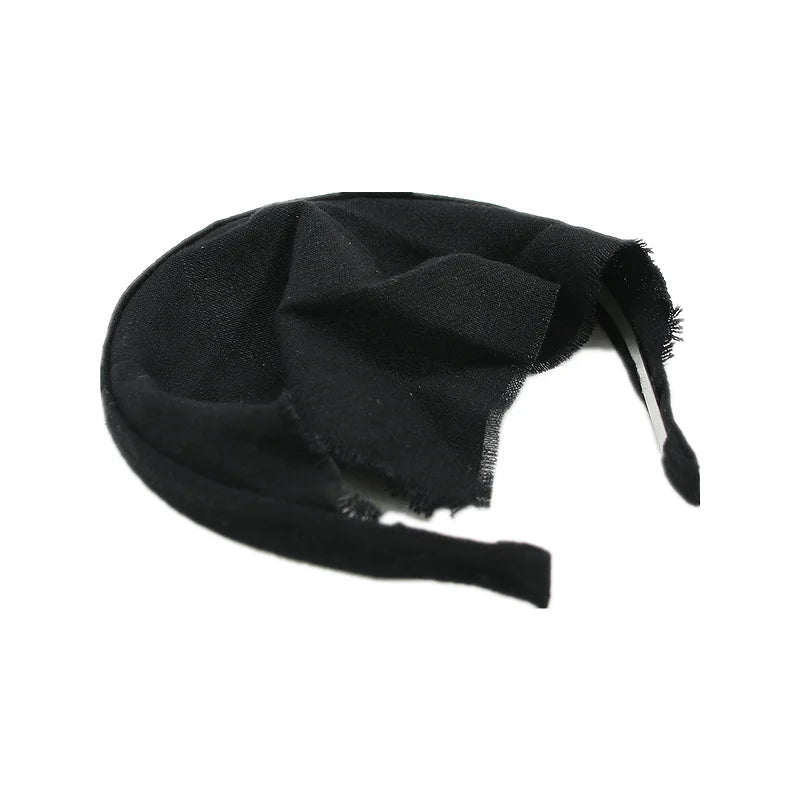 Girls & Women Linen Denim Bow Headband – Long Tail Hair Accessory