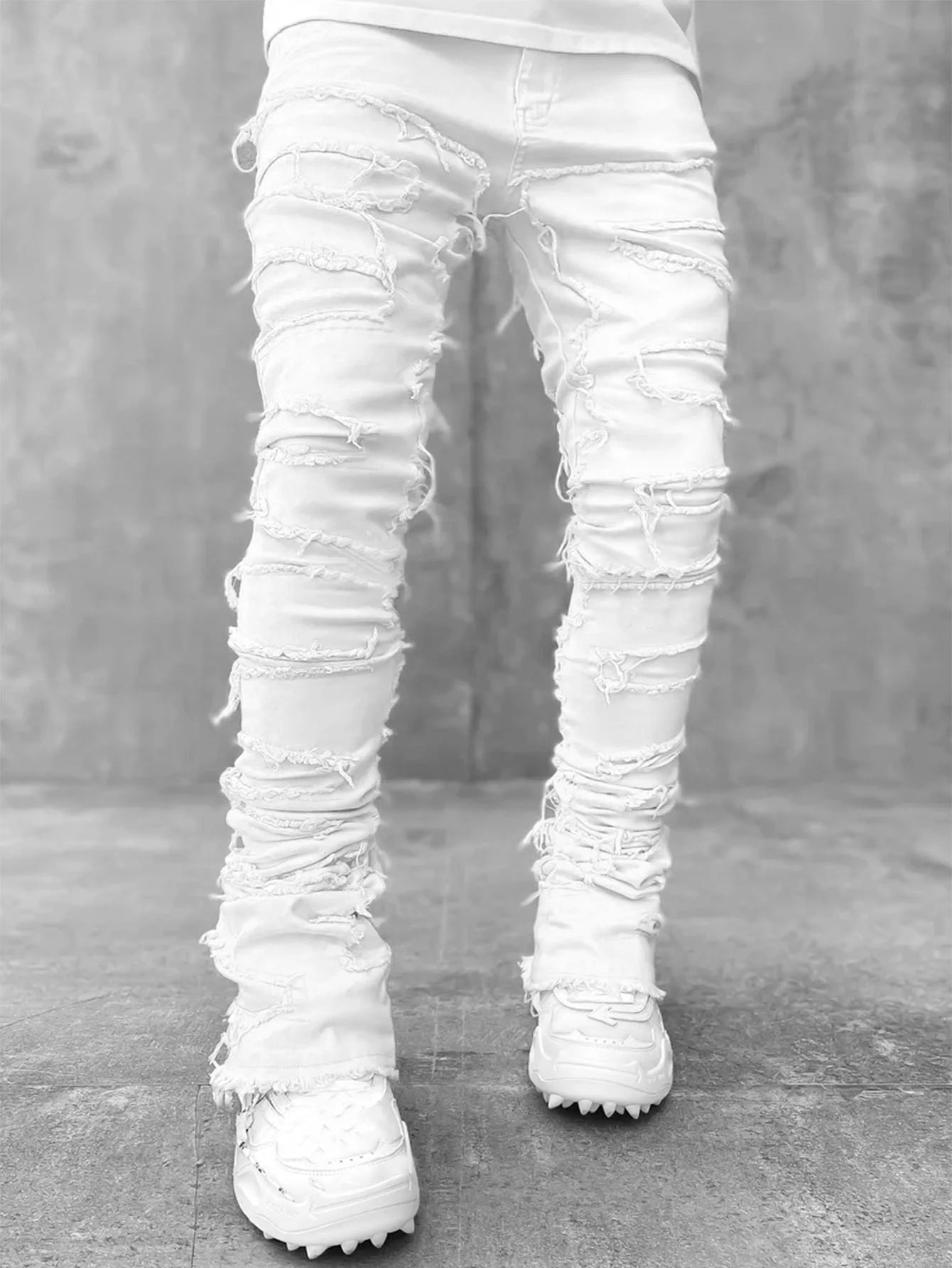 Men’s Stacked Ripped Slim Jeans