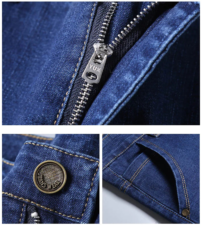 Men’s Classic Slim Jeans – Casual Stretch Denim Pants