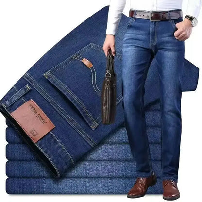 Men’s Classic Slim Jeans – Casual Stretch Denim Pants