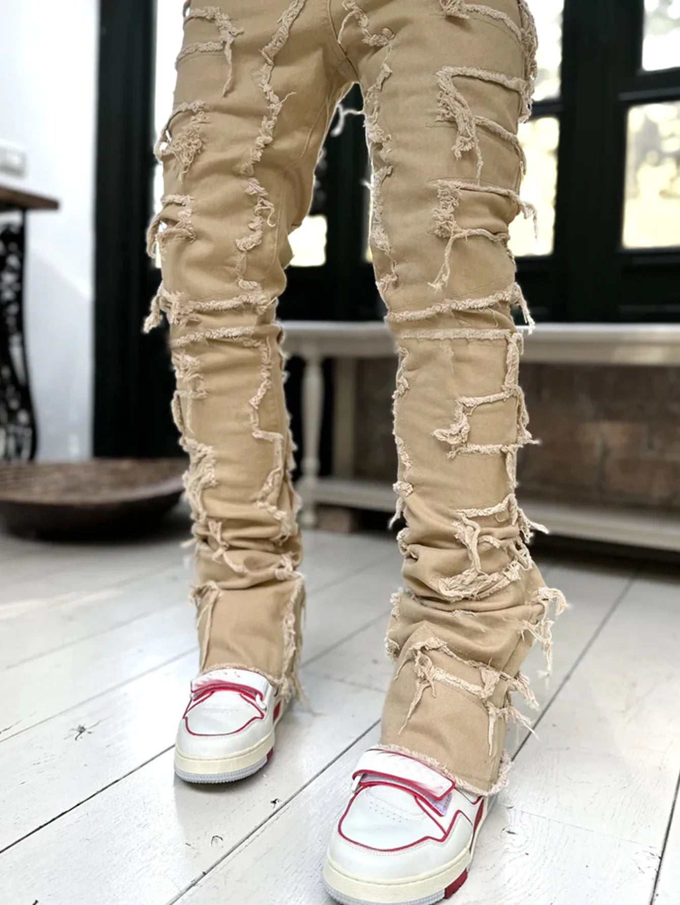 Men’s Stacked Ripped Slim Jeans