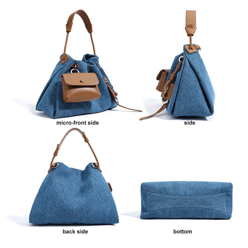 Women’s Denim Crossbody Handbag – 2025 Spring/Summer