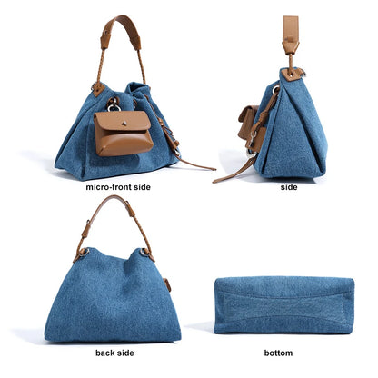Women’s Denim Crossbody Handbag – 2025 Spring/Summer