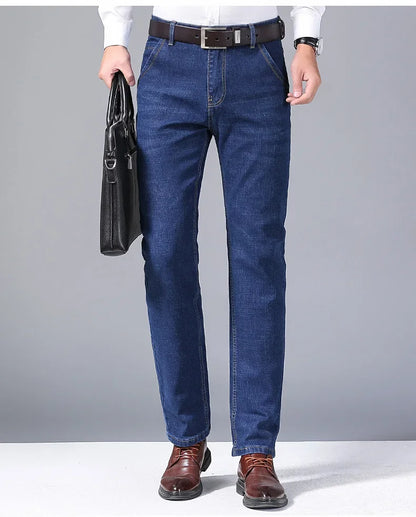 Men’s Classic Slim Jeans – Casual Stretch Denim Pants