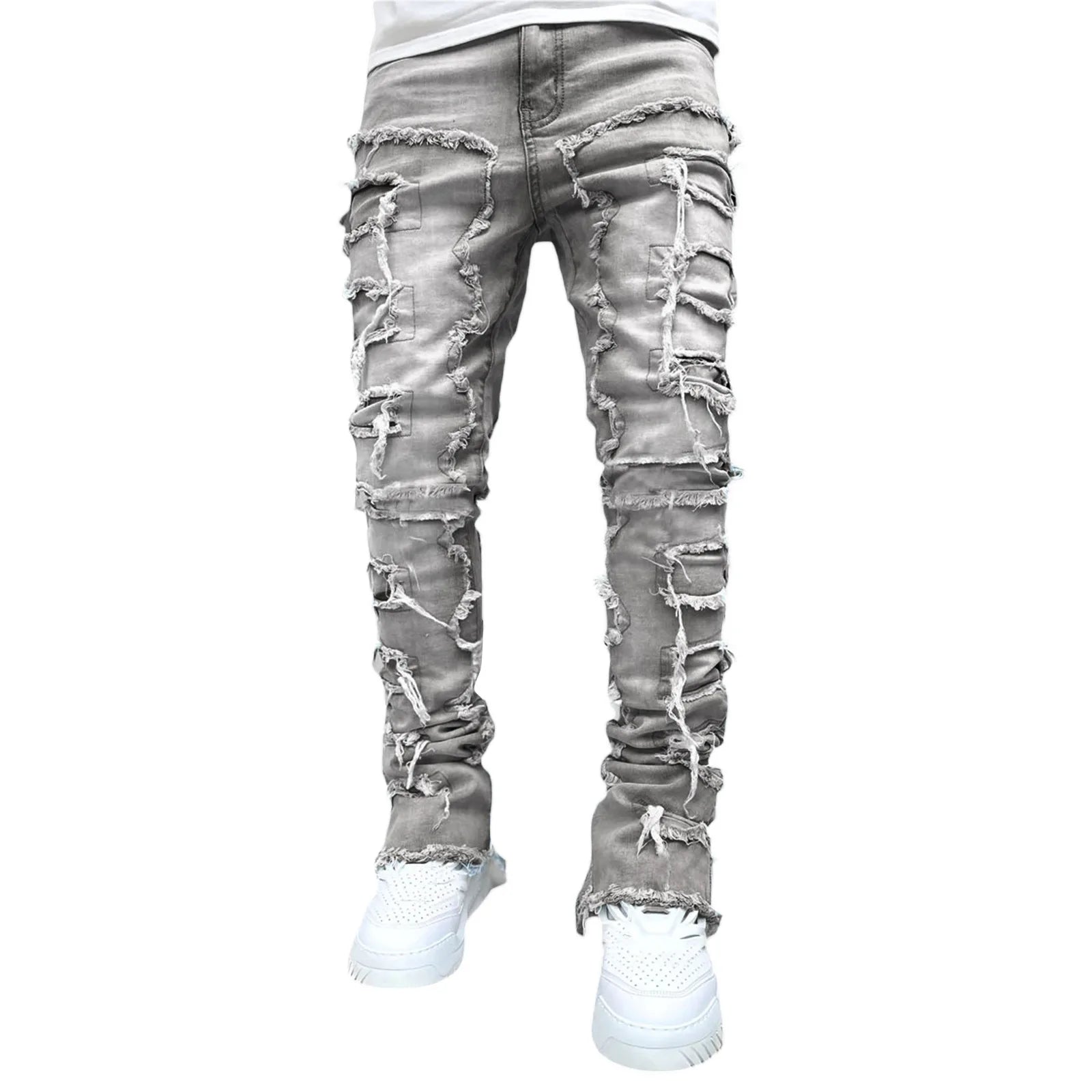 Men’s Stacked Ripped Slim Jeans