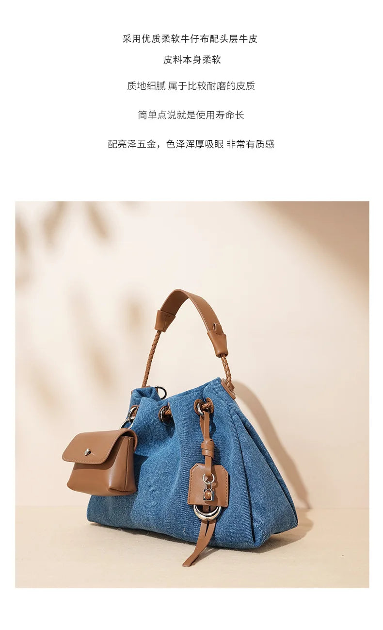 Women’s Denim Crossbody Handbag – 2025 Spring/Summer