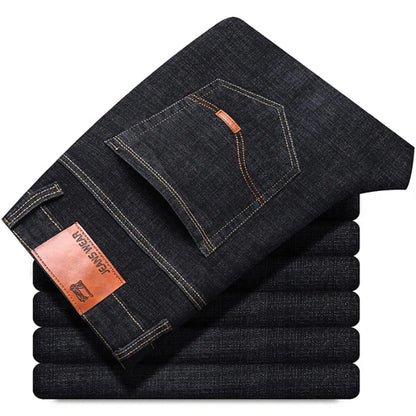 Men’s Classic Slim Jeans – Casual Stretch Denim Pants