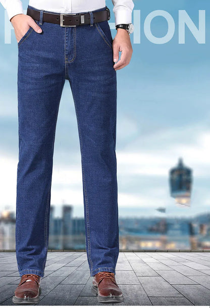 Men’s Slim Fit Stretch Denim Pants – Soft Casual & Business Trousers